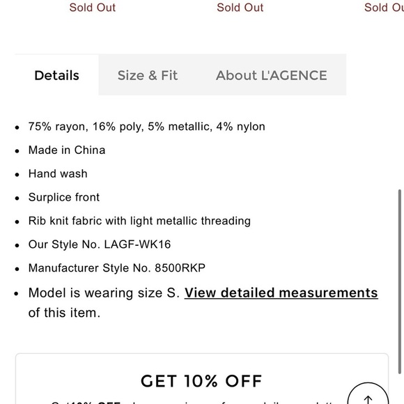 L'AGENCE Cream Wrap Blouse - Picture 12 of 12